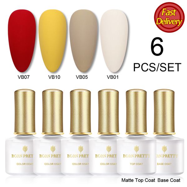 nail gel born pretty 6pcs/set color polish with base matte uv led art varnish hybrid soak off paint, Red;pink
nail gel born pretty 6pcs/set color polish with base matte uv led art varnish hybrid soak off paint, Red;pink