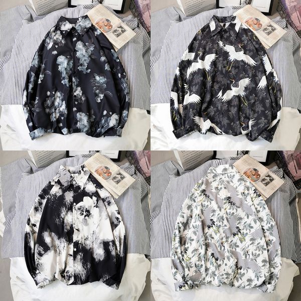 20 summer personalized printed thin large size long-sleeved korean fashion chic handsome coat shirt shirt couple coat esjtm, Blue
20 summer personalized printed thin large size long-sleeved korean fashion chic handsome coat shirt shirt couple coat esjtm, Blue