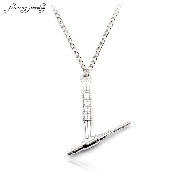punk white k plated solder gun pendant necklace long chain necklace vintage accessories tig torch for men's jewelry, Silver 
punk white k plated solder gun pendant necklace long chain necklace vintage accessories tig torch for men's jewelry, Silver