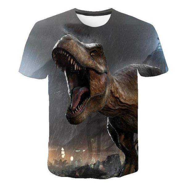 new jurassic park jurassic world boy girl cool 3d print shirts funny oversized oversized men clothing