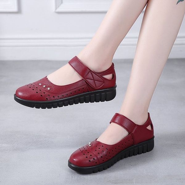 women's mary janes sandals hollow out solid casual shoes comfort casual ladies pu leather 2020 hook loop female fashion footwear, Black
women's mary janes sandals hollow out solid casual shoes comfort casual ladies pu leather 2020 hook loop female fashion footwear, Black