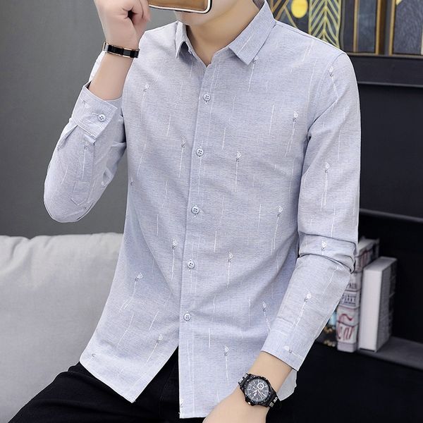 autumn and winter men's korean-style slim-fit printed youth-inch shirt men's long-sleeved shirt fashionable autumn clothes ll5hz, Blue
autumn and winter men's korean-style slim-fit printed youth-inch shirt men's long-sleeved shirt fashionable autumn clothes ll5hz, Blue