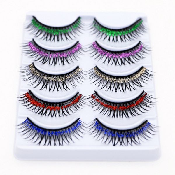 5 pair false eyelashes halloween party face makeup box new glitter thick eye lashes maquiagem stage performance color hot
5 pair false eyelashes halloween party face makeup box new glitter thick eye lashes maquiagem stage performance color hot