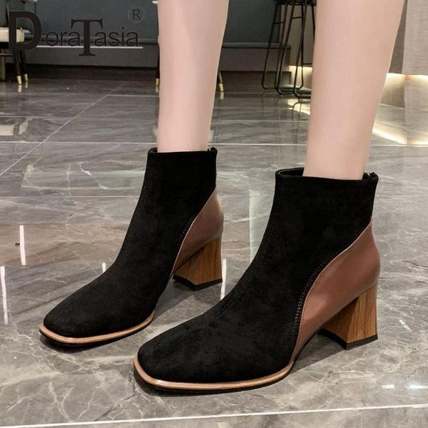doratasia new female chunky high heels boots fashion miexed colors ankle boots women 2020 party office shoes woman, Black
doratasia new female chunky high heels boots fashion miexed colors ankle boots women 2020 party office shoes woman, Black