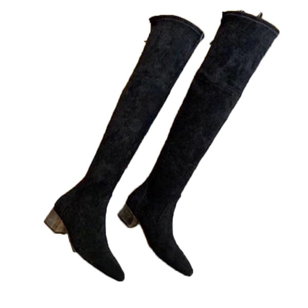winter womens designer boots genuine leather over knee boots new elegant and slim gas sleeve boots with color matching, Black
winter womens designer boots genuine leather over knee boots new elegant and slim gas sleeve boots with color matching, Black
