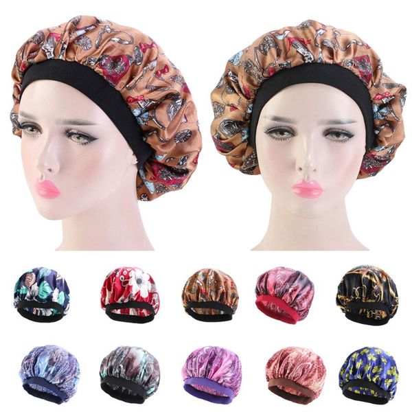 satin women night sleep cap flower print turban chemo headwear bonnet hair care hat elastic wide band head wrap beanie cover new, Blue;gray
satin women night sleep cap flower print turban chemo headwear bonnet hair care hat elastic wide band head wrap beanie cover new, Blue;gray