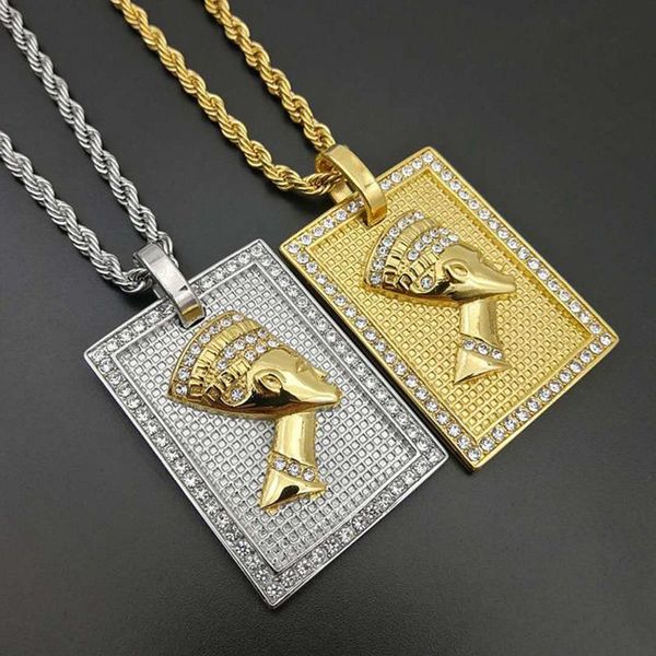 stainless steel queen of egypt pendant necklace dog tag pyramid queen jewelry gift for him, Silver
stainless steel queen of egypt pendant necklace dog tag pyramid queen jewelry gift for him, Silver
