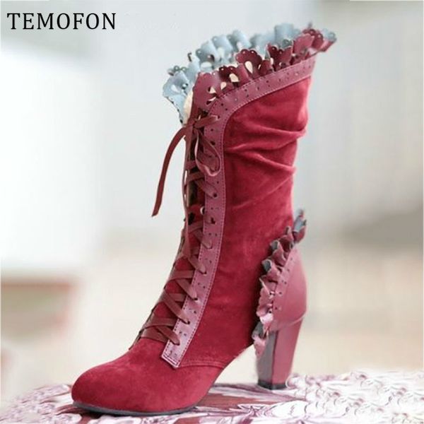 high heel boots women steampunk women leather suede boots autumn vintage winter shoes women lace up cosplay boots hvt373, Black
high heel boots women steampunk women leather suede boots autumn vintage winter shoes women lace up cosplay boots hvt373, Black