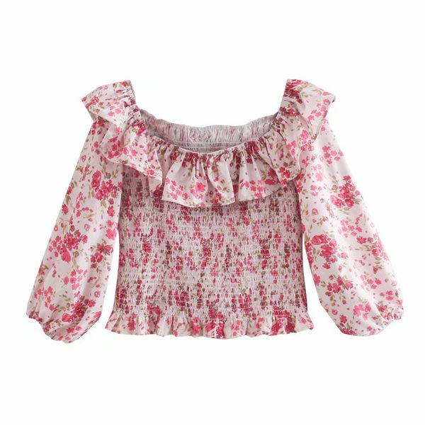 2020 women's blouses shirts summer bucolic style printed he ancients lotus leaf edge small broken flower shirt a word collar dew should, White
2020 women's blouses shirts summer bucolic style printed he ancients lotus leaf edge small broken flower shirt a word collar dew should, White