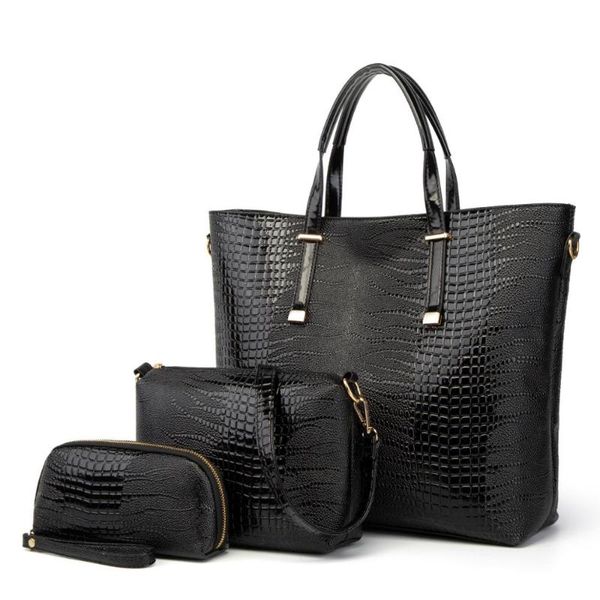 women's bag 3pcs set fashion mirror crocodile pattern handbag solid color messenger bag shoulder tote bags for women
women's bag 3pcs set fashion mirror crocodile pattern handbag solid color messenger bag shoulder tote bags for women