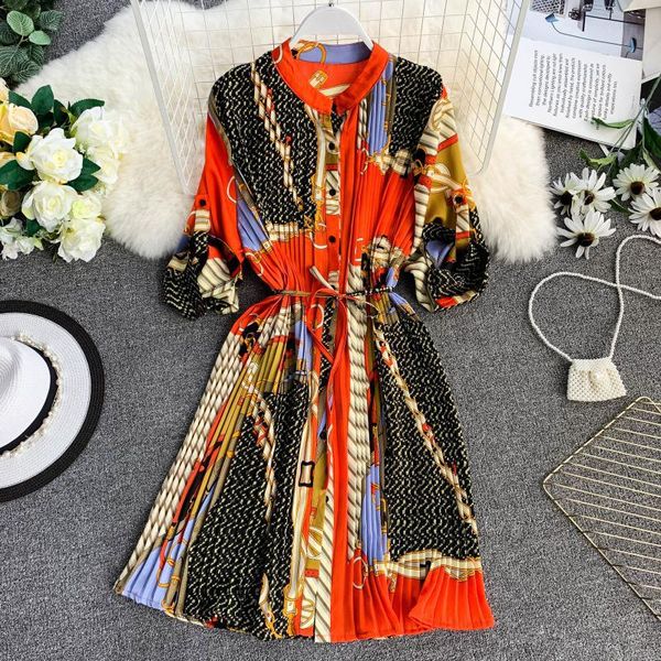 women bobo style geometric picture print totem shirt lapel waist dress pleated loose large size women dress casual, Black;gray
women bobo style geometric picture print totem shirt lapel waist dress pleated loose large size women dress casual, Black;gray