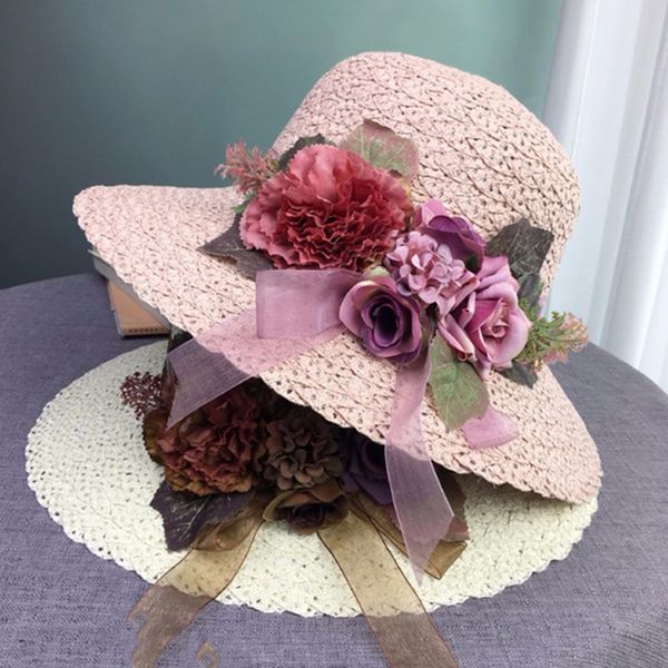 summer beach knitted floral straw hat women travel sun hats korea all match sweet collapsible caps fashion casual cap 56-58cm, Blue;gray
summer beach knitted floral straw hat women travel sun hats korea all match sweet collapsible caps fashion casual cap 56-58cm, Blue;gray
