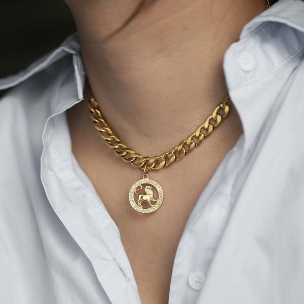 choker necklace for woem girls 12 zodiac sign constellation pendant necklace stainless steel curb rolo link chain 14inch ddn198, Silver
choker necklace for woem girls 12 zodiac sign constellation pendant necklace stainless steel curb rolo link chain 14inch ddn198, Silver