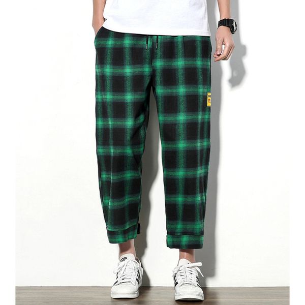men's pants joggers plaid men elastic cropped cotton trousers mens shorts summer casual streetwear loose short sweatpants male, Black
men's pants joggers plaid men elastic cropped cotton trousers mens shorts summer casual streetwear loose short sweatpants male, Black