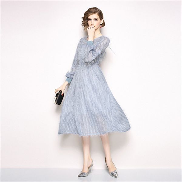 casual dresses women's pretty luxury dress autumn fashion tassel feather sweet pink midi vestido 2021 high-end formal elegant party go, Black;gray
casual dresses women's pretty luxury dress autumn fashion tassel feather sweet pink midi vestido 2021 high-end formal elegant party go, Black;gray