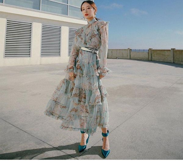 2020 early autumn new french style elegant style cake dress princess tower skirt high waist slim lace print dress, Black;gray
2020 early autumn new french style elegant style cake dress princess tower skirt high waist slim lace print dress, Black;gray