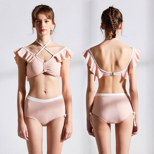 flounce bikini set solid 2 piece swimsuits for women criss cross halter bathing suits high waisted
flounce bikini set solid 2 piece swimsuits for women criss cross halter bathing suits high waisted
