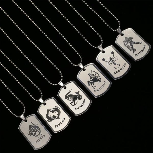 twelve constellations necklaces stainless steel fashion vintage black men necklaces pendant women female male jewelry, Silver
twelve constellations necklaces stainless steel fashion vintage black men necklaces pendant women female male jewelry, Silver