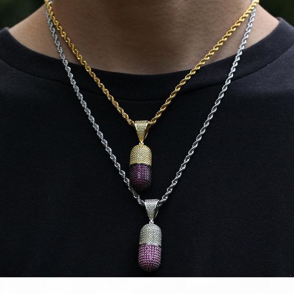 hip hop красочный iced out open pill форма подвеска bling bling кубический циркон конструктора mens ожерелье ювелирных изделий, Silver
hip hop красочный iced out open pill форма подвеска bling bling кубический циркон конструктора mens ожерелье ювелирных изделий, Silver