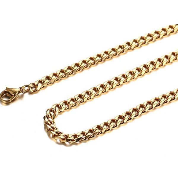 fashion size 6mm men's necklace stainless steel curb cuban link chain gold color male jewelry gifts for men women gift, Silver
fashion size 6mm men's necklace stainless steel curb cuban link chain gold color male jewelry gifts for men women gift, Silver