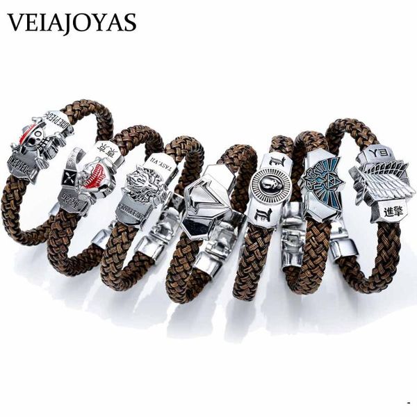 8 styles anime charms bracelets one piece tokyo ghoul attack on titan the legend of zelda final fantasy death note weave bangles, Black
8 styles anime charms bracelets one piece tokyo ghoul attack on titan the legend of zelda final fantasy death note weave bangles, Black