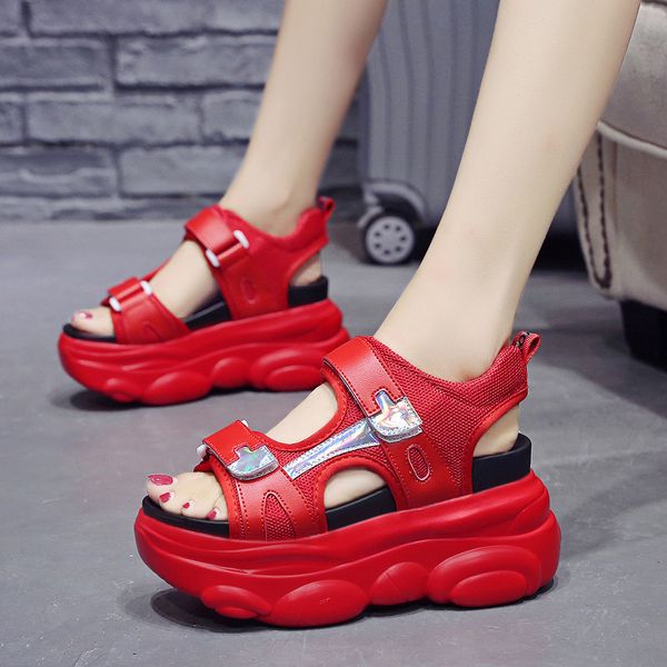 female sandal high heel sandals espadrilles platform wedge fashion womens shoes 2020 all-match increasing height muffins, Black
female sandal high heel sandals espadrilles platform wedge fashion womens shoes 2020 all-match increasing height muffins, Black