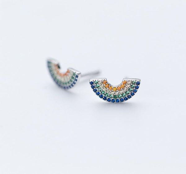 mloveacc real 925 sterling silver pretty cz rainbow stud earrings for women lady friend gifts, Golden;silver
mloveacc real 925 sterling silver pretty cz rainbow stud earrings for women lady friend gifts, Golden;silver
