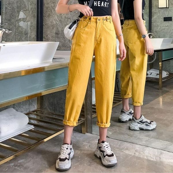 wome 2020 spring autumn new fashion loose harem jeans female candy color high waist denim pants ladies casual trousers x233, Blue
wome 2020 spring autumn new fashion loose harem jeans female candy color high waist denim pants ladies casual trousers x233, Blue