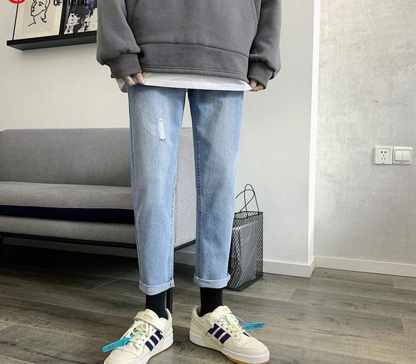 wwkk 2020 spring cartoon printed jeans men straight loose popular korean teenagers student port wind ankle length pants, Blue
wwkk 2020 spring cartoon printed jeans men straight loose popular korean teenagers student port wind ankle length pants, Blue