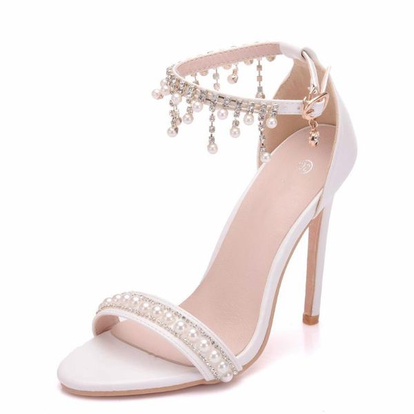 women white crystal buckle sandals womens thin heel high heels shoes ladies fish mouth rome wedding shoes beaded tassel sandals, Black
women white crystal buckle sandals womens thin heel high heels shoes ladies fish mouth rome wedding shoes beaded tassel sandals, Black