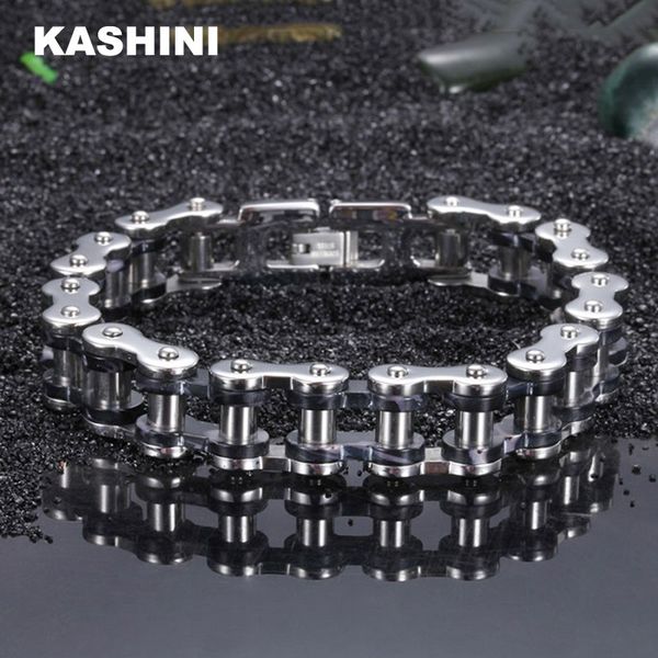 men's motorcycle chain bracelet punk bike chain bracelet stainless steel bicycle steel color motorcycle, Black
men's motorcycle chain bracelet punk bike chain bracelet stainless steel bicycle steel color motorcycle, Black