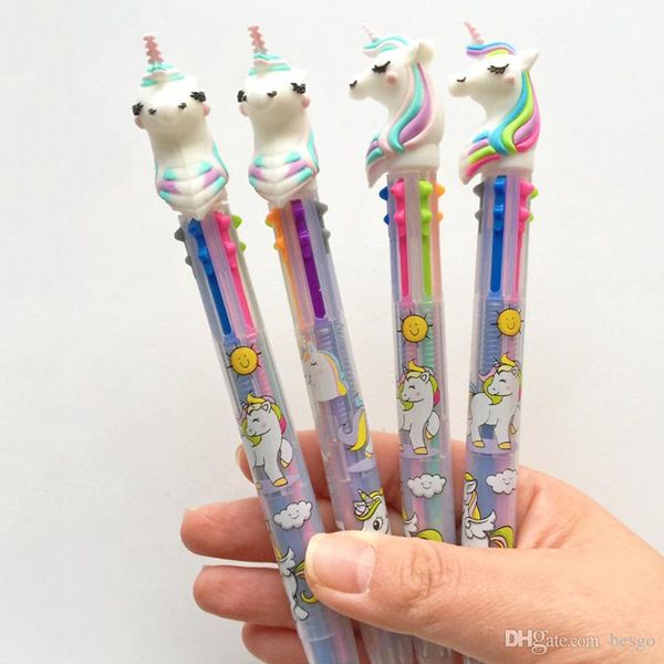 6 in 1 silicone unicorn ballpoint pens rainbow 6 color cute unicorn student ballpoint pen home office fluent write pens dh1274-1 t03, Blue;orange
6 in 1 silicone unicorn ballpoint pens rainbow 6 color cute unicorn student ballpoint pen home office fluent write pens dh1274-1 t03, Blue;orange