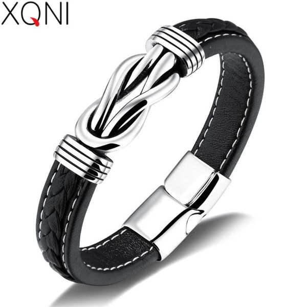 xqni genuine leather unique knot shape men bracelets white stitch line design magnet buckle male wrap birthday party gift, Red;blue
xqni genuine leather unique knot shape men bracelets white stitch line design magnet buckle male wrap birthday party gift, Red;blue