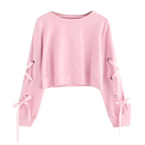 women crop hoodie casual lace up long sleeve pink bandage pullover cropped sweatshirt sweat korean femme streetwear, Black
women crop hoodie casual lace up long sleeve pink bandage pullover cropped sweatshirt sweat korean femme streetwear, Black