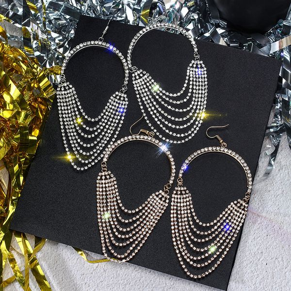 luxury jewelry accessories brithday gift women semi-round geometric dangle earrings rhinestone drop earrings birthday gift, Silver
luxury jewelry accessories brithday gift women semi-round geometric dangle earrings rhinestone drop earrings birthday gift, Silver