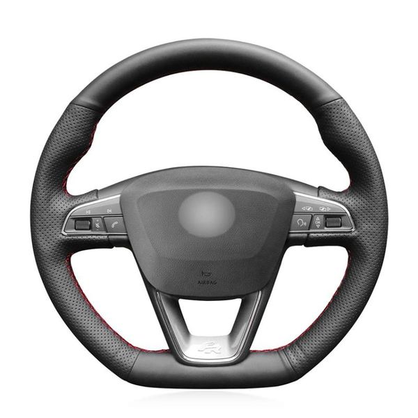 black artificial leather car steering wheel cover for seat leon r 2013-2020 leon st 2013-2020 ateca 2020-2020
black artificial leather car steering wheel cover for seat leon r 2013-2020 leon st 2013-2020 ateca 2020-2020