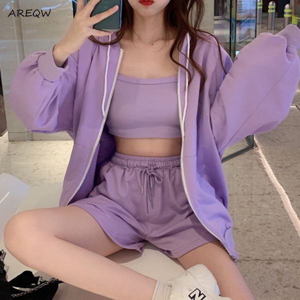 women's tracksuits areqw women 3 piece set zipper hooded casual womens sweatsuit matching sets for joggers suit 2021 summer sports wear, Gray
women's tracksuits areqw women 3 piece set zipper hooded casual womens sweatsuit matching sets for joggers suit 2021 summer sports wear, Gray