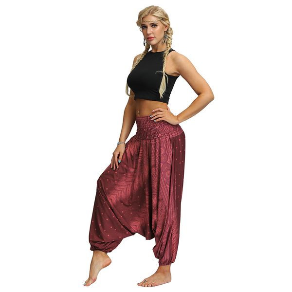 bohemian fashion loose yoga pants 2020 new digital print women's sports yoga pants casual plus size elastic waist trousers, White;red
bohemian fashion loose yoga pants 2020 new digital print women's sports yoga pants casual plus size elastic waist trousers, White;red