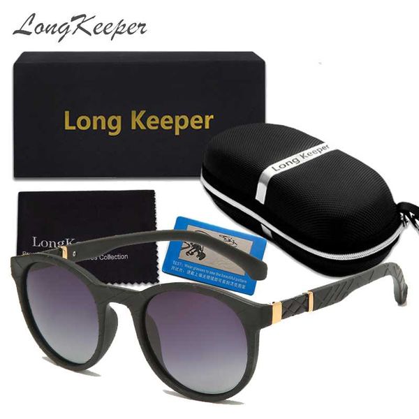 longkeeper tr90 polarized sunglasses women 2020 flexible round driving sun glasses goggle with zipper box uv400 oculos masculino, White;black