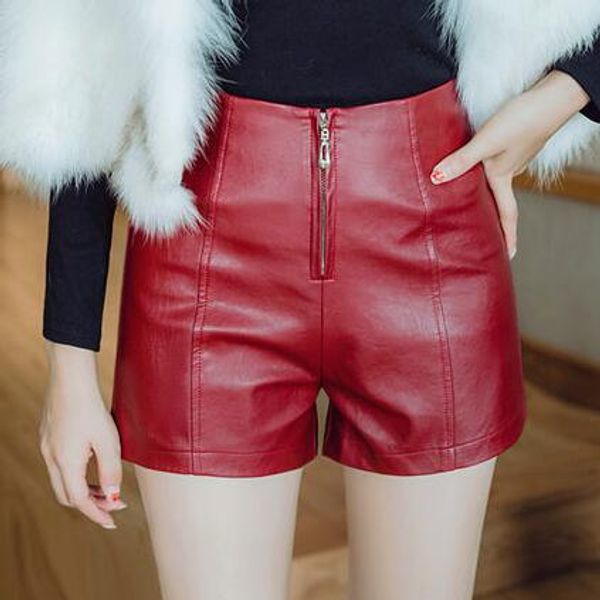 autumn winter female shorts slim casual leather loose high waist shorts women pu zipper skinny cool df342, White;black
autumn winter female shorts slim casual leather loose high waist shorts women pu zipper skinny cool df342, White;black