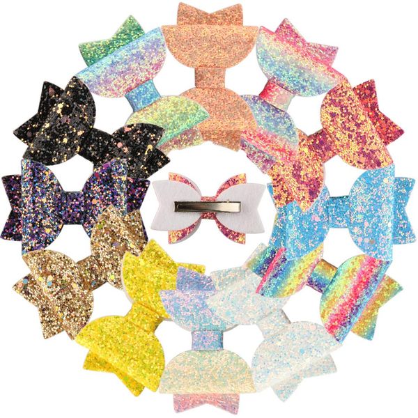 12pcs/lot glitter hair bows girls bow clips hairpins shiny barrettes 3 inch hairbow rainbow fashion kid children head wears, Golden;silver
12pcs/lot glitter hair bows girls bow clips hairpins shiny barrettes 3 inch hairbow rainbow fashion kid children head wears, Golden;silver