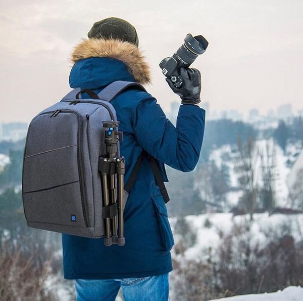 Outdoor Portable Waterproof Scratch-proof Dual Shoulders Backpack Camera Bag