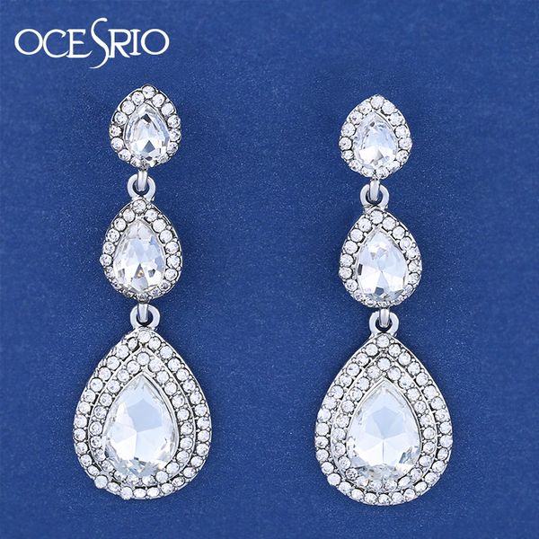 dangle & chandelier ocesrio wedding earrings for brides crystal water drop big bridesmaid jewelry accessories ers-h21, Silver
dangle & chandelier ocesrio wedding earrings for brides crystal water drop big bridesmaid jewelry accessories ers-h21, Silver