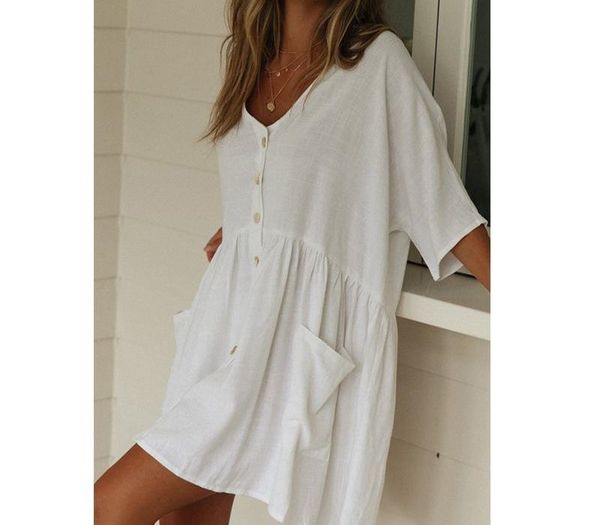 peachtan summer 2020 new white dress cover ups tunics for women swimsuit cover up button mini dress long sleeve beach wear, White;black
peachtan summer 2020 new white dress cover ups tunics for women swimsuit cover up button mini dress long sleeve beach wear, White;black