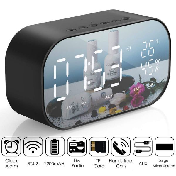 led alarm clock with fm radio wireless bluetooth speaker mirror display support aux tf usb music player wireless for office home
led alarm clock with fm radio wireless bluetooth speaker mirror display support aux tf usb music player wireless for office home