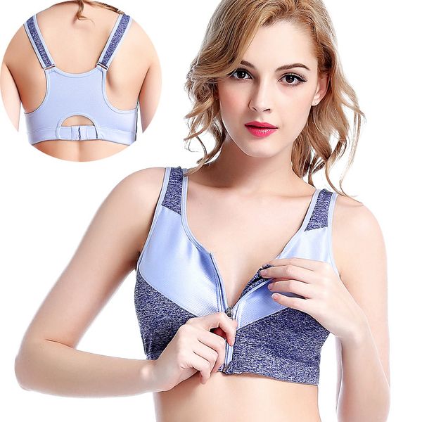 gym clothing fitness yoga push up sports bra with spoon professional shockproof and quick-drying running zipper, White;black
gym clothing fitness yoga push up sports bra with spoon professional shockproof and quick-drying running zipper, White;black