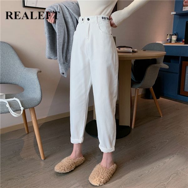realeft autumn winter white color straight denim pants high waist loose cowboy jeans pants korean style casual trouser pockets, Blue
realeft autumn winter white color straight denim pants high waist loose cowboy jeans pants korean style casual trouser pockets, Blue