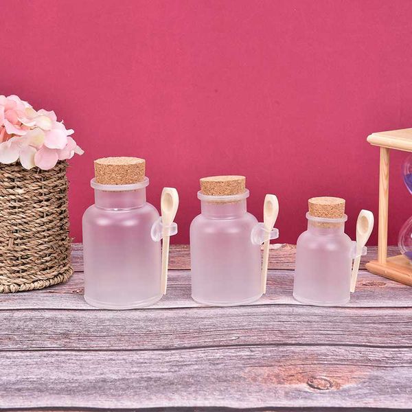 storage bottles & jars 300/200/100g cosmetic empty matte cork jar bath salt bottle women mask face container refillable with wood spoon
storage bottles & jars 300/200/100g cosmetic empty matte cork jar bath salt bottle women mask face container refillable with wood spoon