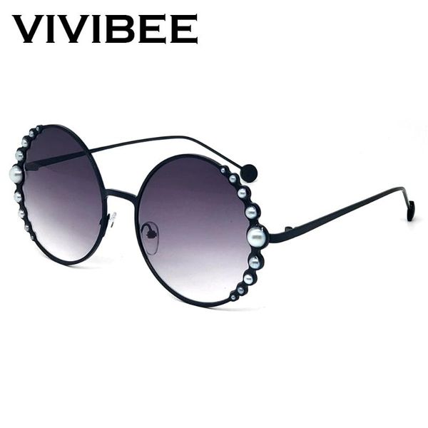 pearl gradient oversized luxury sunglasses 2020 women round ladies retro shades black metal frame female sun glasses, White;black
pearl gradient oversized luxury sunglasses 2020 women round ladies retro shades black metal frame female sun glasses, White;black