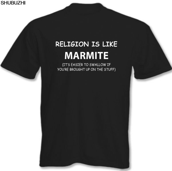religion is like marmite - mens atheist atheism t-shirt
religion is like marmite - mens atheist atheism t-shirt